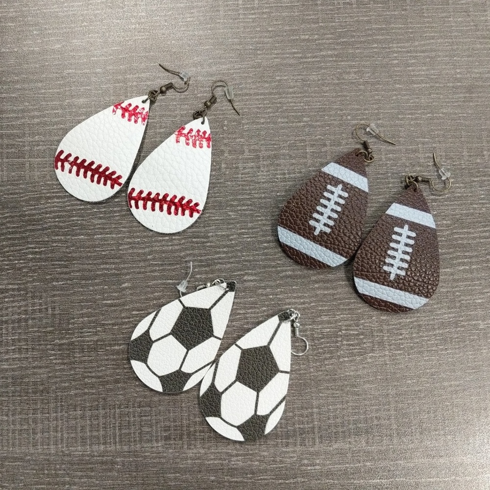 Baseball earrings only